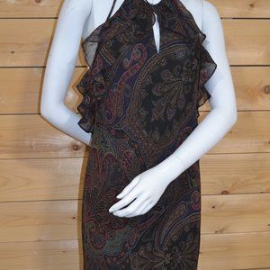Lauren Ralph Lauren Halter Style Silk Dress